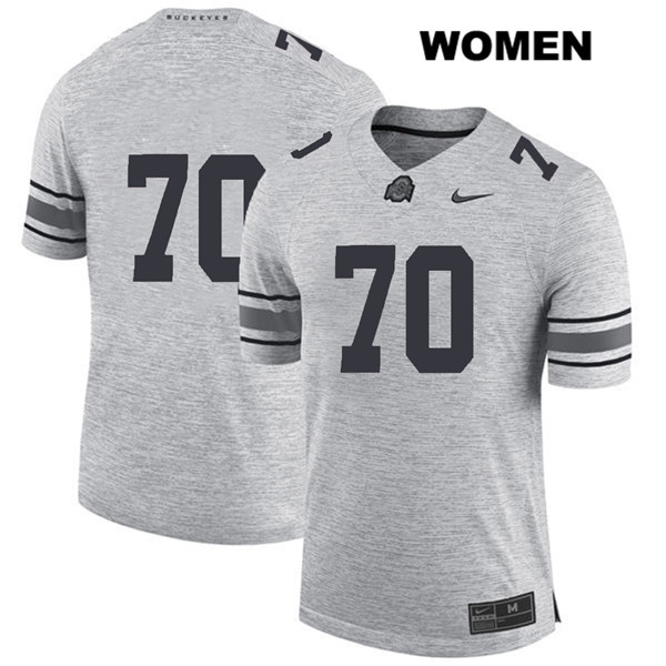 Ohio State Buckeyes Women's Noah Donald #70 Gray Authentic Nike No Name College NCAA Stitched Football Jersey OW19M64NH